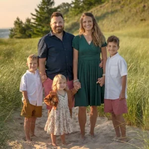 Chiropractor Holland MI Joshua Cebula With Wife & Children